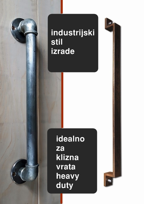 alt=ručke za klizna vrata industrijski stil industrial style pull handles